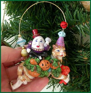 Pompous Humpty Dumpty clay necklace or figurine 